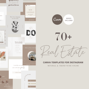 70+ Beige Realtor Canva Pack